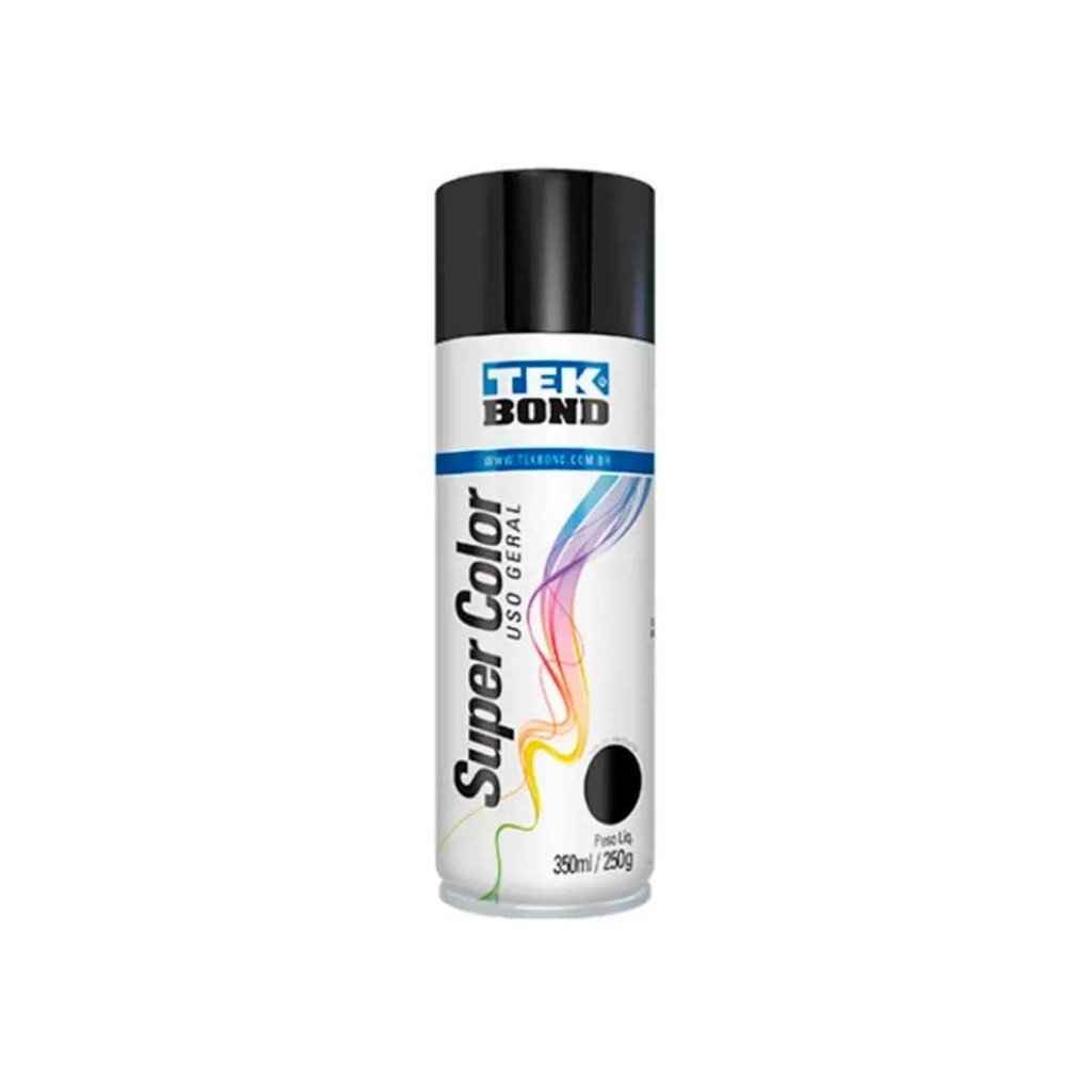 Tinta Spray Preto Brilhante 350ml (250gr) Tekbond – 23011006900 Tinta Spray Preto Brilhante 350ml (250gr) Tekbond – 23011006900