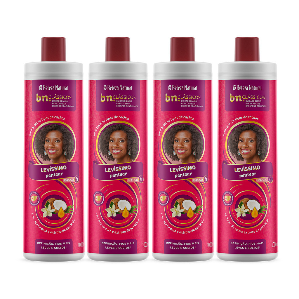 Creme de Pentear para Cachos Levíssimo 1l bn.Cachos (4 itens) Creme de Pentear para Cachos Levíssimo 1l bn.Cachos (4 itens)