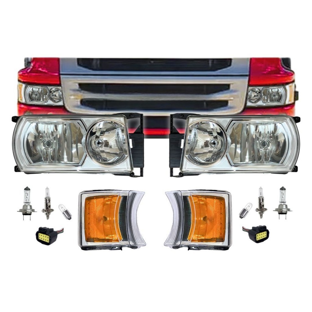 Kit Farol Lanterna Pisca Seta Compatível Scania S5 PGR LED Kit Farol Lanterna Pisca Seta Compatível Scania S5 PGR LED
