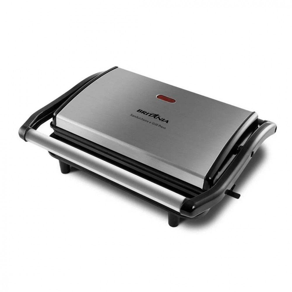 Grill E Sanduicheira Britânia Bgr27I Press 2 Em 1 Preto 220V Grill E Sanduicheira Britânia Bgr27I Press 2 Em 1 Preto 220V