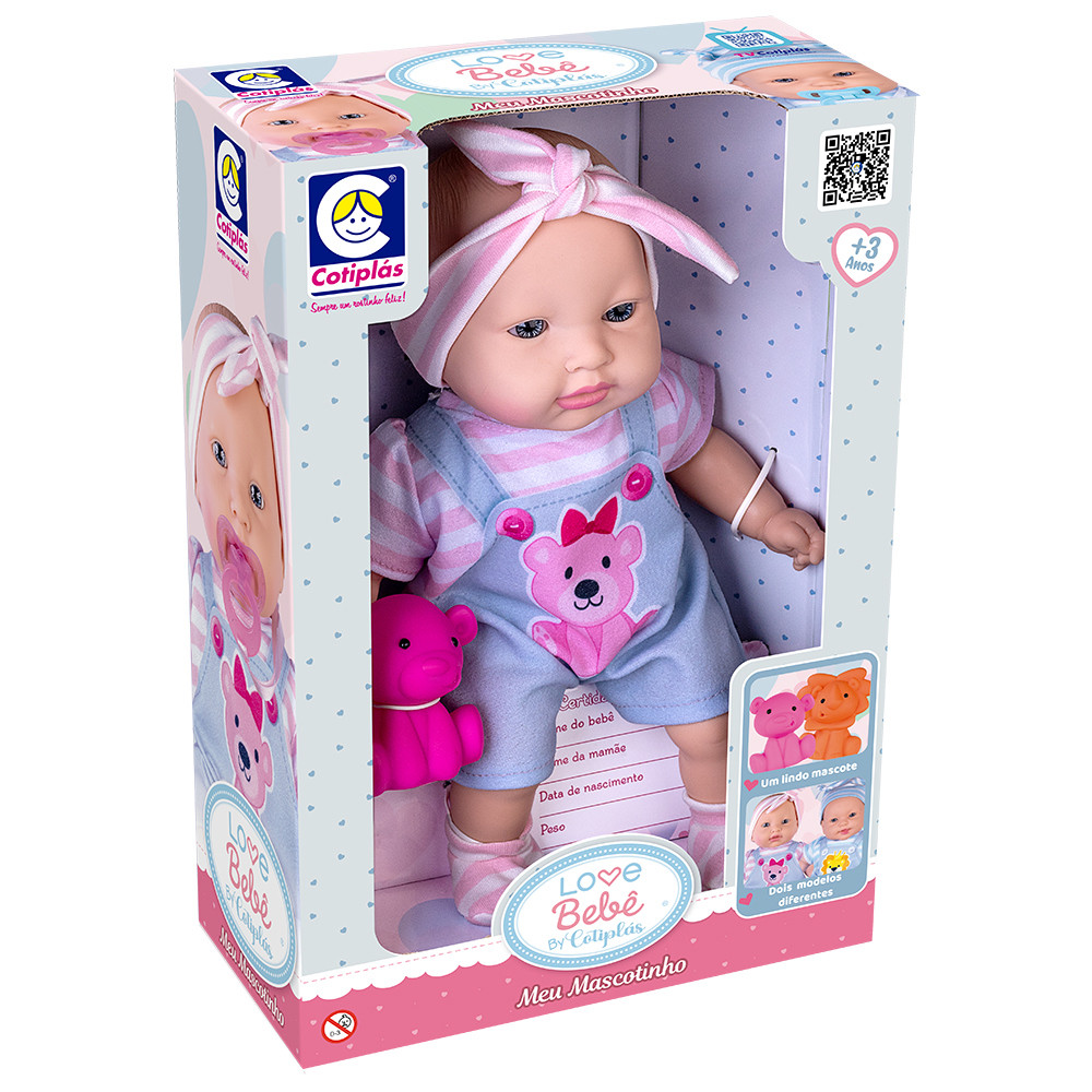 Boneca Love Bebê By Cotiplás Meu Mascotinho Menina Boneca Love Bebê By Cotiplás Meu Mascotinho Menina