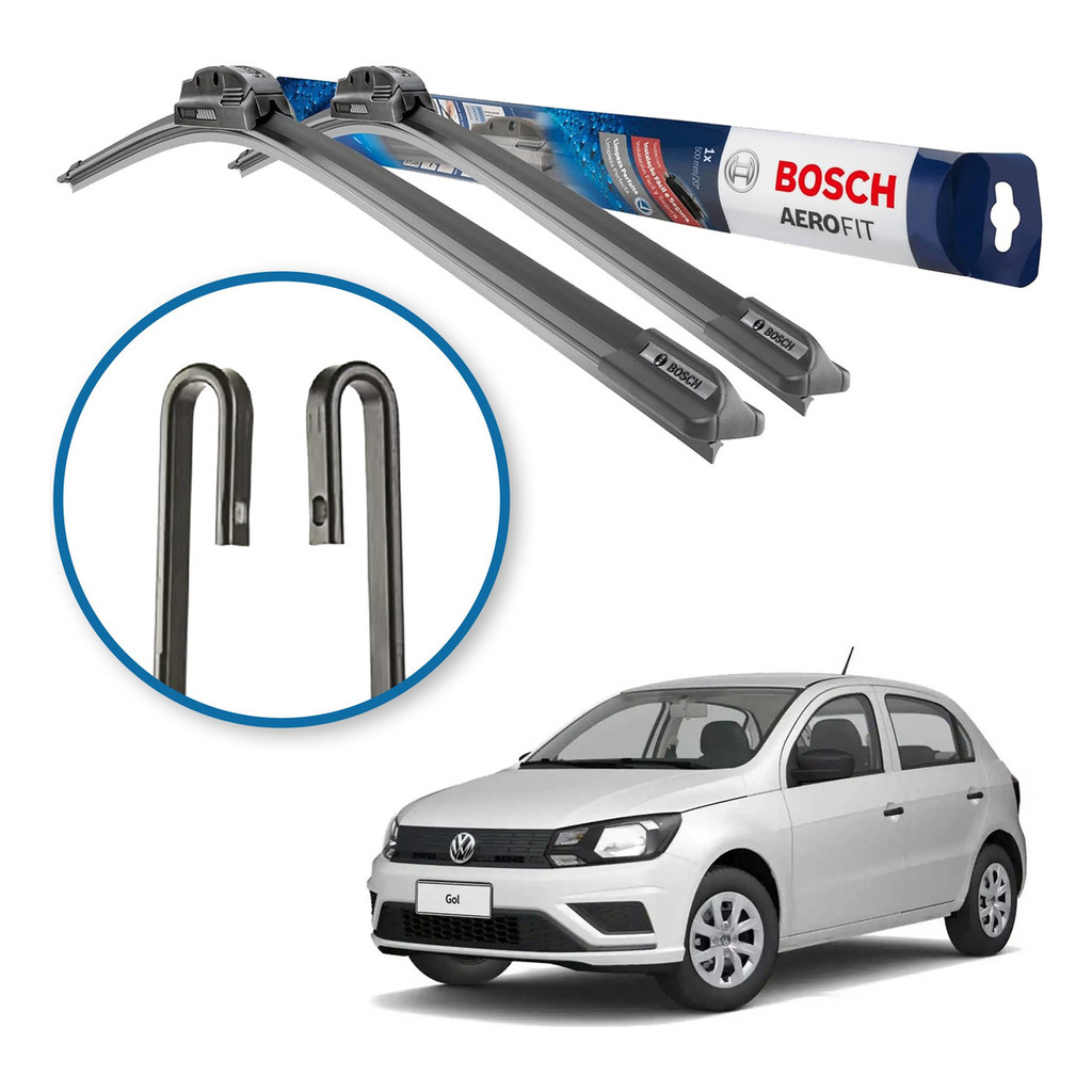 Palheta Limpador Chuva Parabrisa Bosch Volkswagen Gol 2008 a 2012 Palheta Limpador Chuva Parabrisa Bosch Volkswagen Gol 2008 a 2012