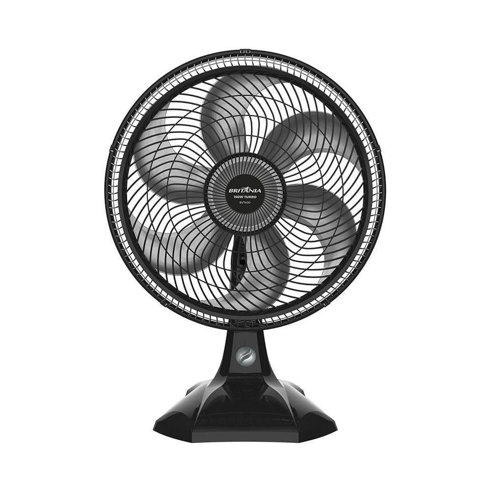 Ventilador 2 em 1 Mesa/Parede Britânia 40cm BVT400 Maxx Force Turbo Preto 110V
