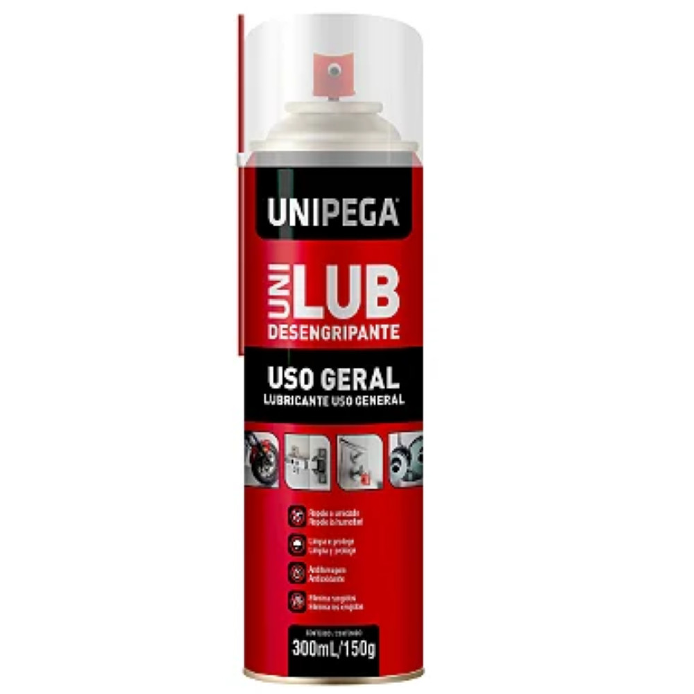 SPRAY LUBRIFICANTE UNI LUB UNIPEGA 300ML SPRAY LUBRIFICANTE UNI LUB UNIPEGA 300ML