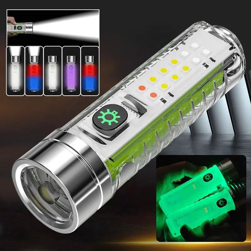 Lanterna magnetica Multifuncional De 30W LED Mini zoom Transparente Com Suporte Caneta Bateria Integrada super brilhante Lanterna magnetica Multifuncional De 30W LED Mini zoom Transparente Com Suporte Caneta Bateria Integrada super brilhante
