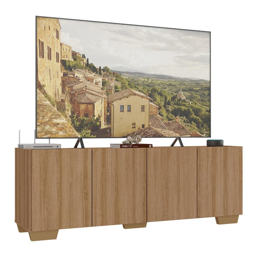 Rack para TV até 50 Polegadas com 4 Portas Multimóveis MP1072 Rack para TV até 50 Polegadas com 4 Portas Multimóveis MP1072
