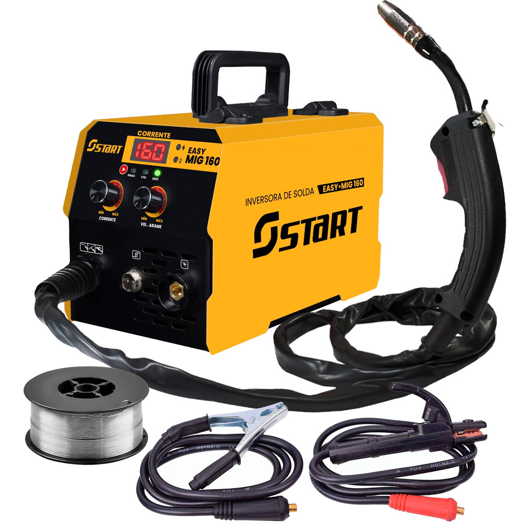 Inversora De Solda 220v Mig Tig E Eletrodo Multi Gas Sem + Arame Inversora De Solda 220v Mig Tig E Eletrodo Multi Gas Sem + Arame