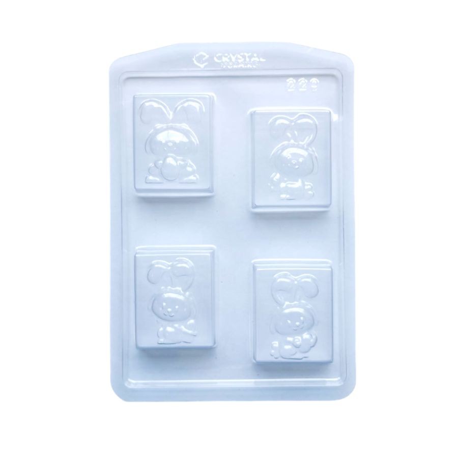 Forma de Acetato Coelhos 3 Partes – Ref. FP229 – 1 unidade – Crystal Forming – Rizzo Forma de Acetato Coelhos 3 Partes – Ref. FP229 – 1 unidade – Crystal Forming – Rizzo