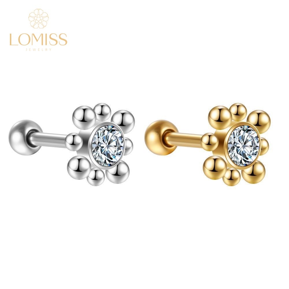 Lomiss Piercing Helix Flat Conch Tragus Minibarbell Aço Cirúrgico Indiano Strass Lomiss Piercing Helix Flat Conch Tragus Minibarbell Aço Cirúrgico Indiano Strass