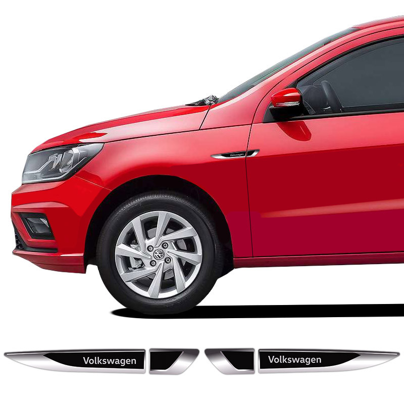 Aplique Lateral Volkswagen Gol Polo Up! Fox Emblema Cromado Aplique Lateral Volkswagen Gol Polo Up! Fox Emblema Cromado