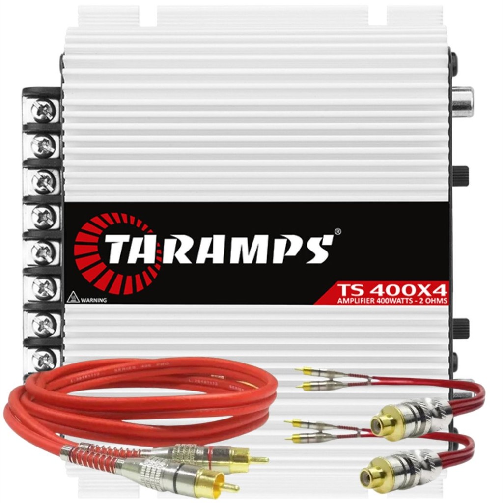 Módulo Taramps Ts400 + Rca Blindado 5mt + 2 Cabos Y Flexível Módulo Taramps Ts400 + Rca Blindado 5mt + 2 Cabos Y Flexível