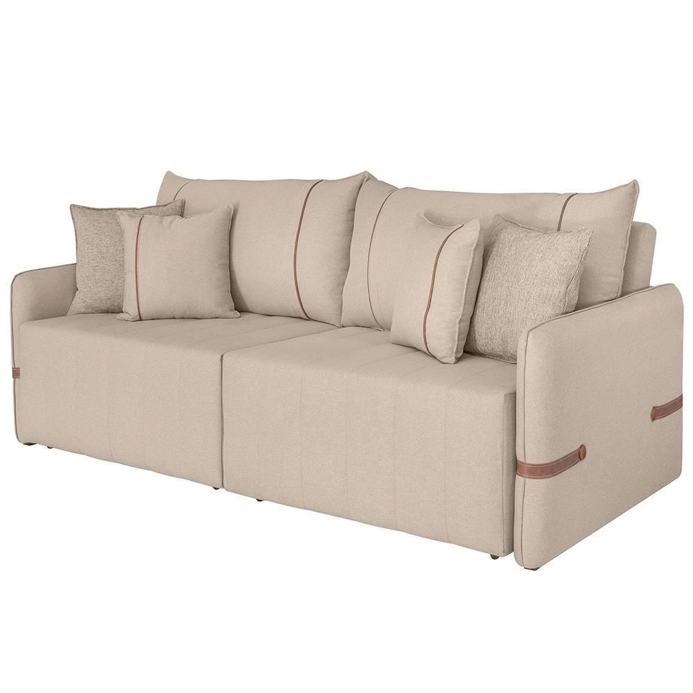 Sofá Cama Retrátil 180cm Essence D05 Linho Bege/Camel – Mpozenato Sofá Cama Retrátil 180cm Essence D05 Linho Bege/Camel – Mpozenato