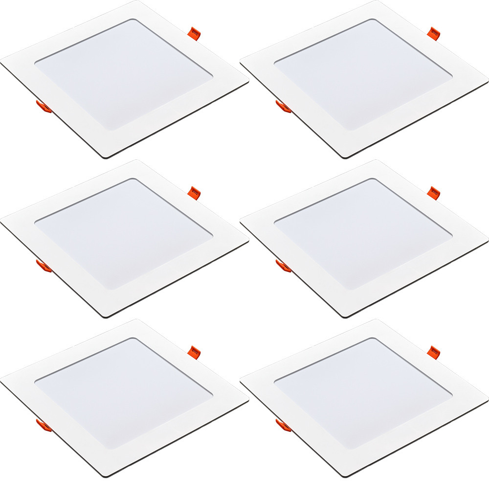 6 Painel Led 18w Quadrado Embutir 6500K Comércio Casa Avant 6 Painel Led 18w Quadrado Embutir 6500K Comércio Casa Avant