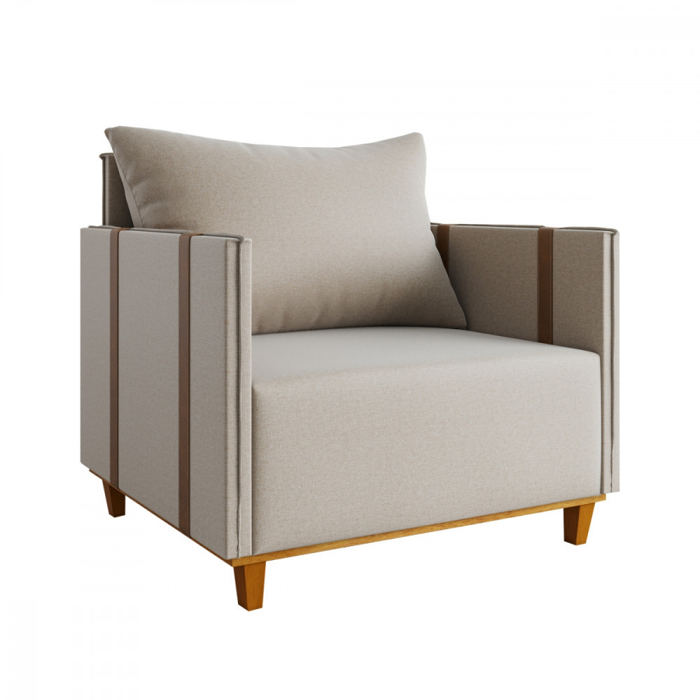 Poltrona Glamour Linho Bronze Viero Poltrona Glamour Linho Bronze Viero