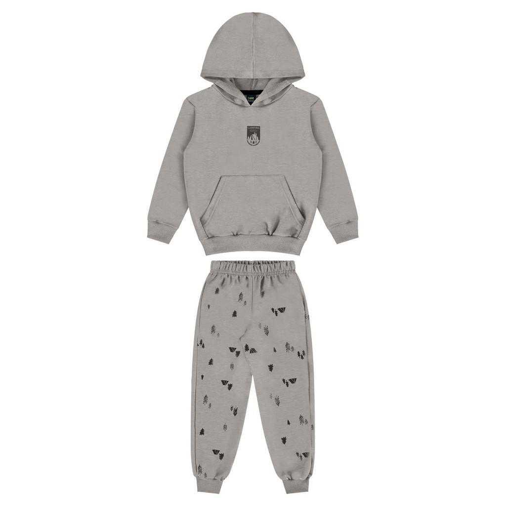 Conjunto Infantil em Moletom com Blusão e Calça Bee Loop Conjunto Infantil em Moletom com Blusão e Calça Bee Loop