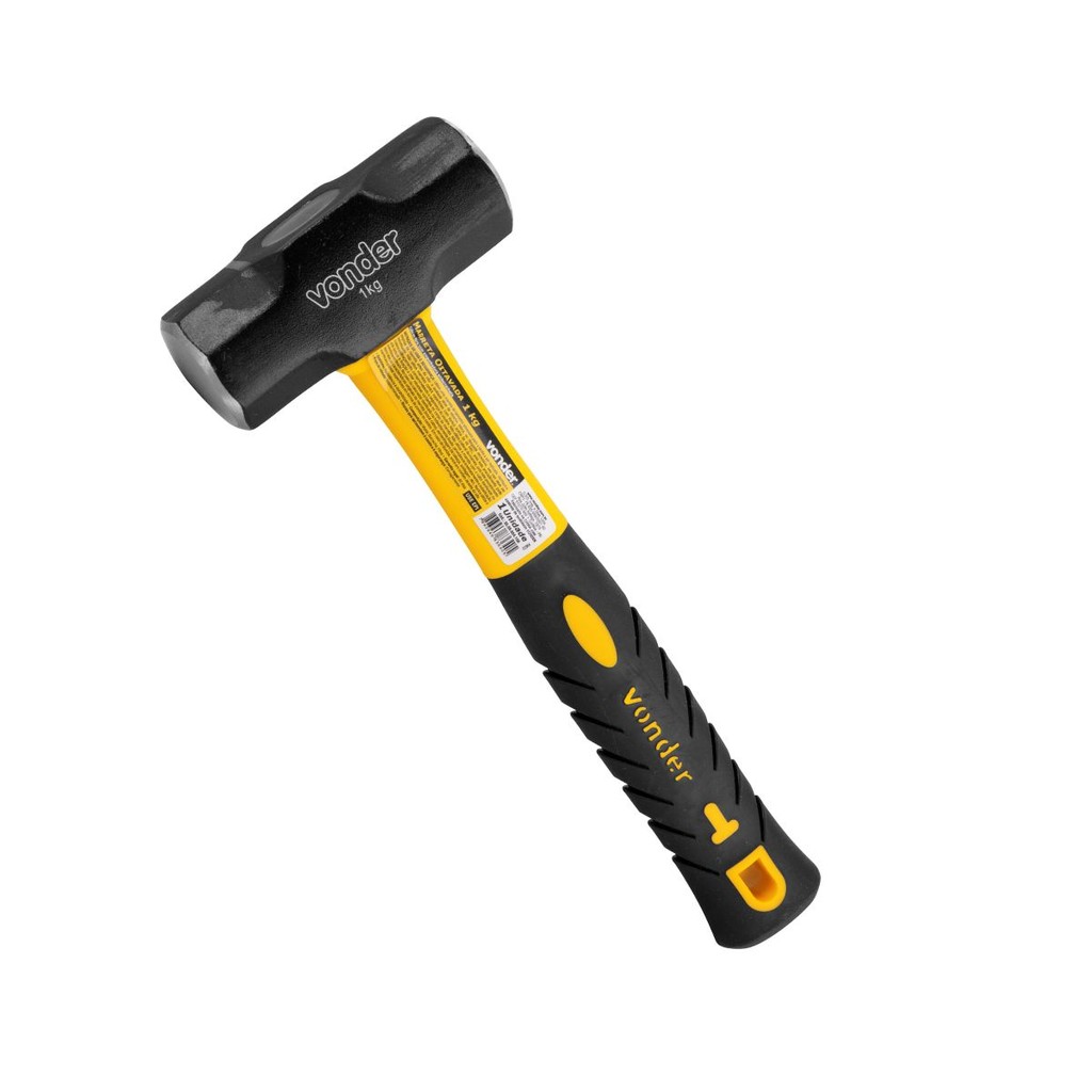 Marreta oitavada 1kg com cabo de fibra VONDER Marreta oitavada 1kg com cabo de fibra VONDER
