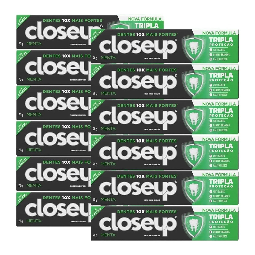 Kit 12 und Creme Dental Close Up Triple Menta 70g Kit 12 und Creme Dental Close Up Triple Menta 70g