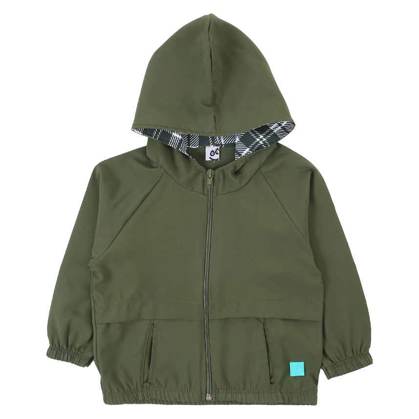 Jaqueta Infantil Kookabu Corta Vento Lisa Com Capuz Jaqueta Infantil Kookabu Corta Vento Lisa Com Capuz