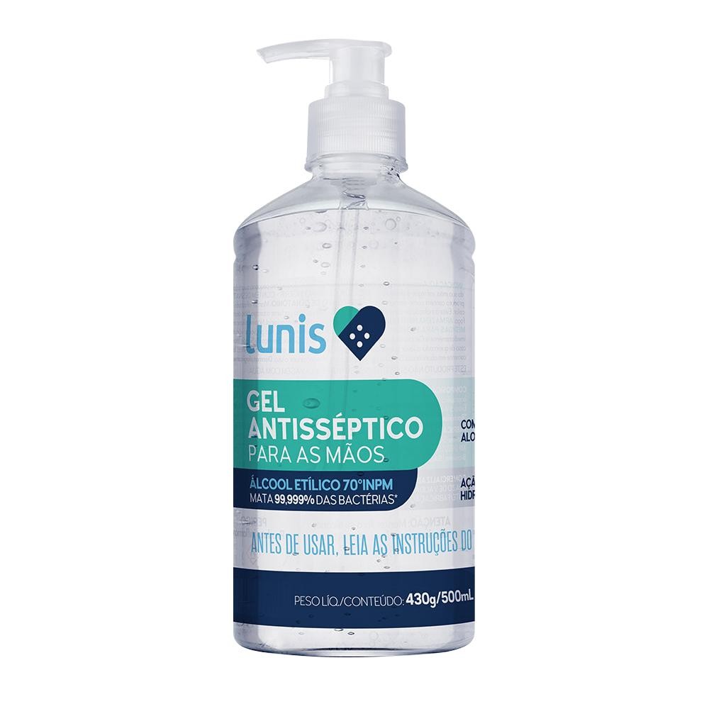 Gel Antisseptico Lunis 500ml Gel Antisseptico Lunis 500ml