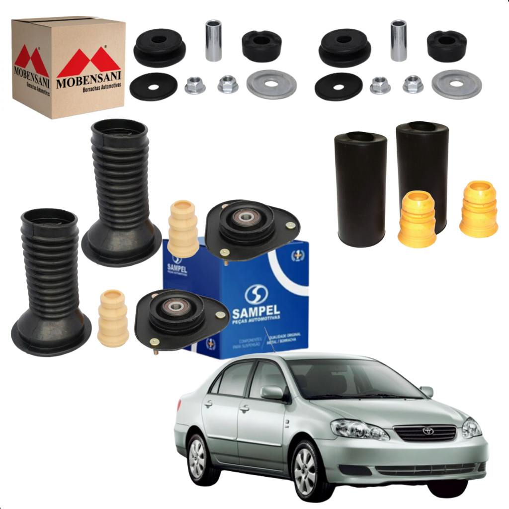 Kit Coxim do Amortecedor Corolla / Fielder Dianteiro e Traseiro 2003 2004 2005 2006 2007 2008 Kit Coxim do Amortecedor Corolla / Fielder Dianteiro e Traseiro 2003 2004 2005 2006 2007 2008