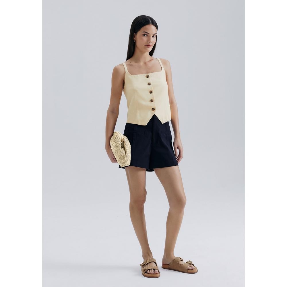 Shorts Feminino Em Alfaiataria Hering Shorts Feminino Em Alfaiataria Hering