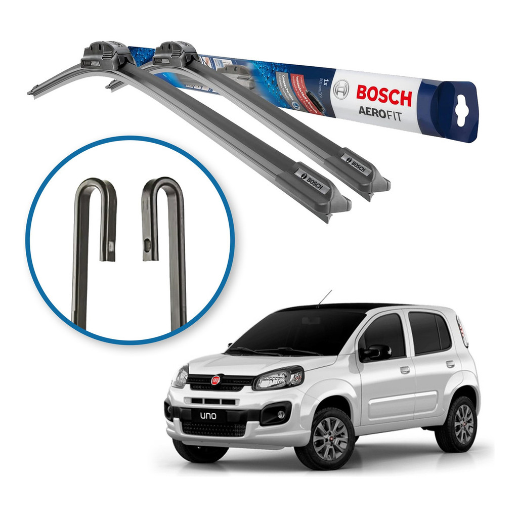 Palheta Limpador Parabrisa Original Bosch Fiat Uno 2011 a 2015 Palheta Limpador Parabrisa Original Bosch Fiat Uno 2011 a 2015
