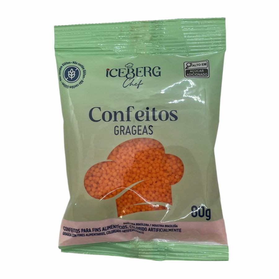 Confeito Decorativo Laranja – 80g – 1 unidade – IceBerg – Rizzo Confeito Decorativo Laranja – 80g – 1 unidade – IceBerg – Rizzo