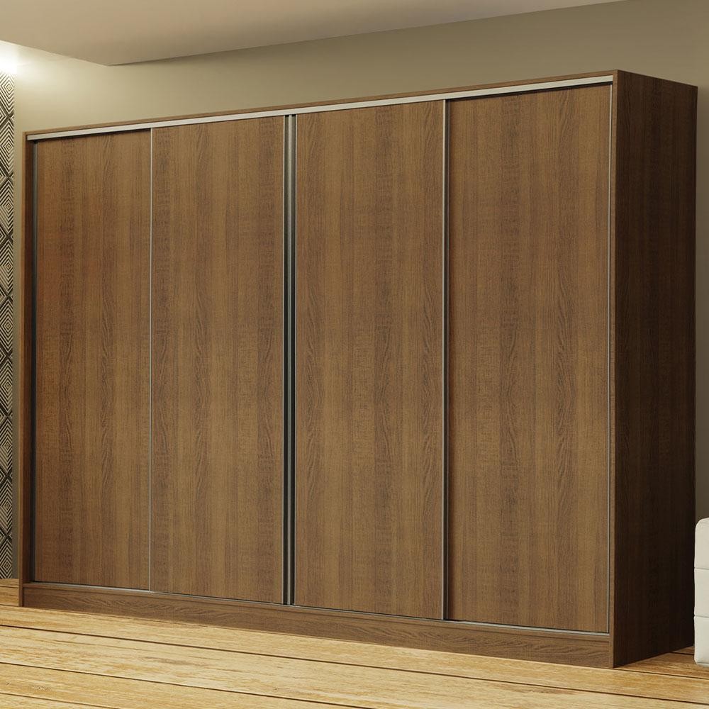 Guarda-Roupa Casal Madesa Apolo 4 Portas de Correr – Rustic Guarda-Roupa Casal Madesa Apolo 4 Portas de Correr – Rustic