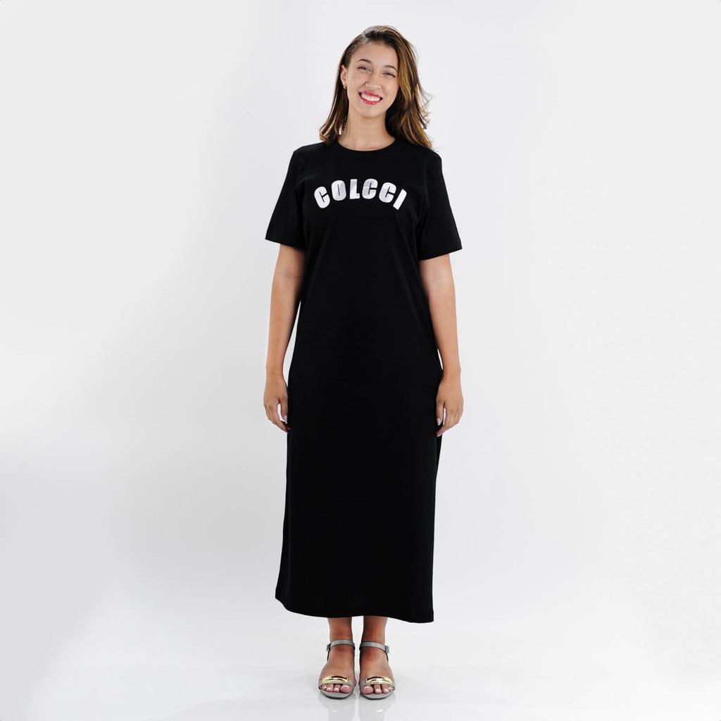 Vestido Colcci Midi T-Shirt Dress Preto – Feminino Vestido Colcci Midi T-Shirt Dress Preto – Feminino
