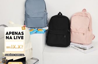 (LIVE STREAM SALE) Lovito Preppy Plain Colorblock Pulseira De Ombro Dupla Mochilas Multi-Boqueadas L41BA05 -  vendido por Lovito Loja Oficial