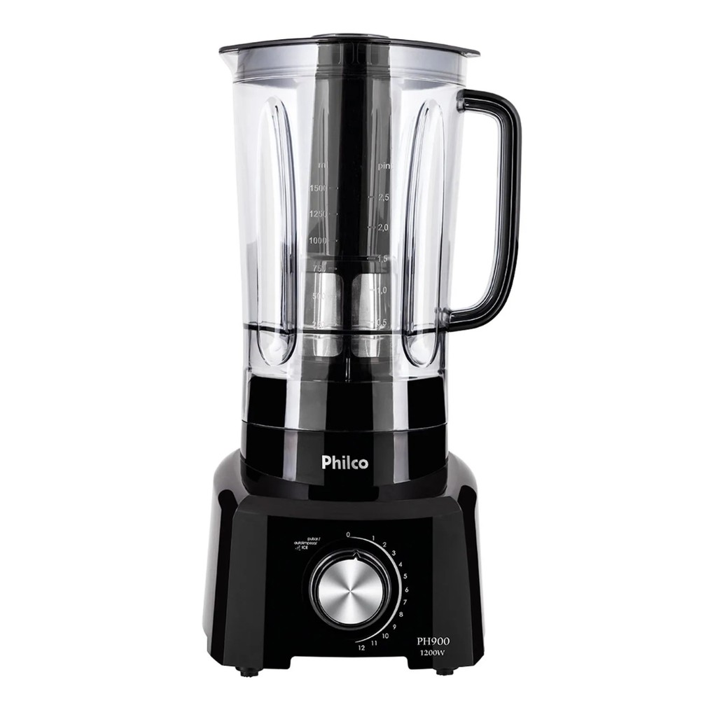 Liquidificador Philco PH900 1200W 3L 12 Velocidades Pulsar Preto 127V Liquidificador Philco PH900 1200W 3L 12 Velocidades Pulsar Preto 127V