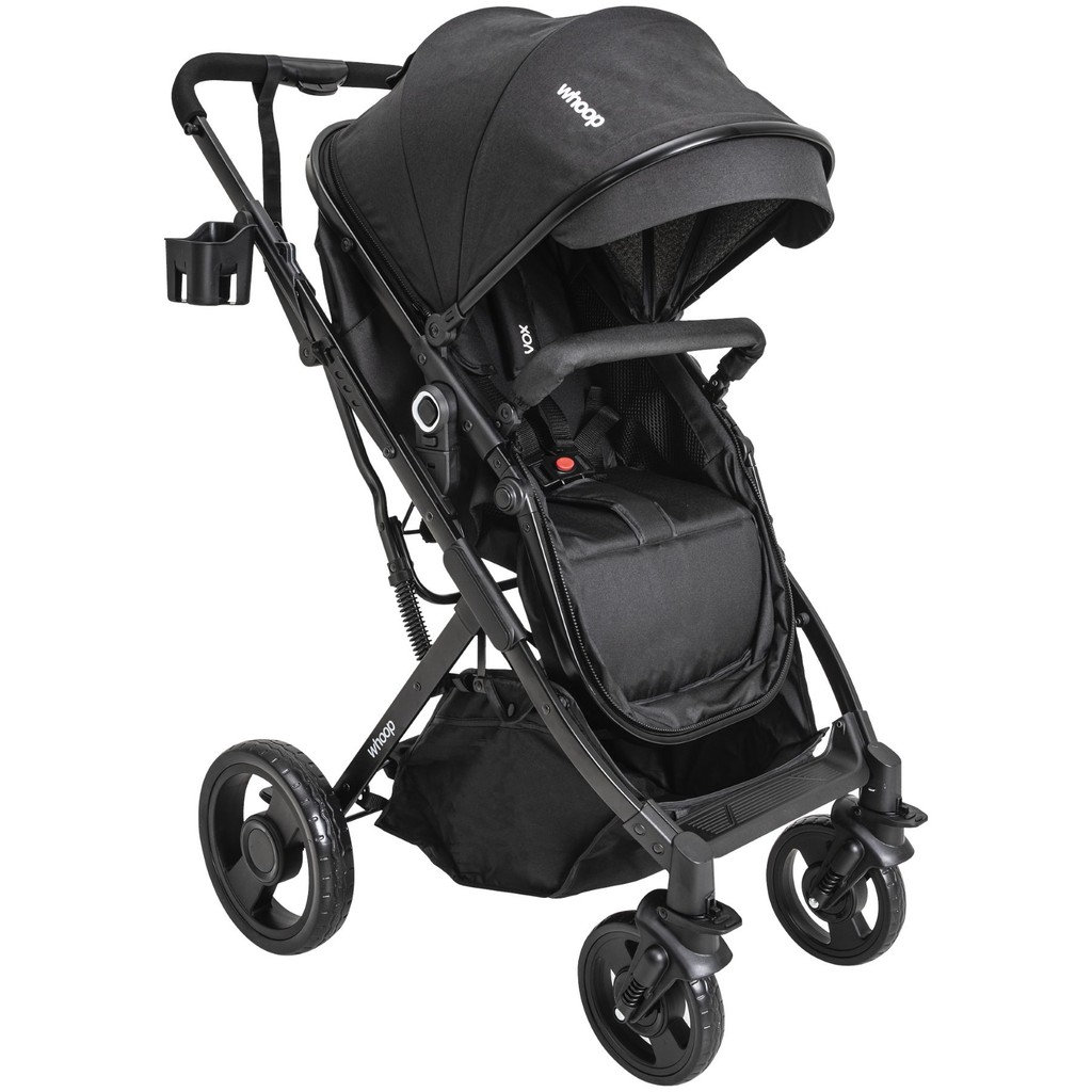 Carrinho de Bebê Passeio e Moises Whoop Kiddo Vox II Preto Carrinho de Bebê Passeio e Moises Whoop Kiddo Vox II Preto