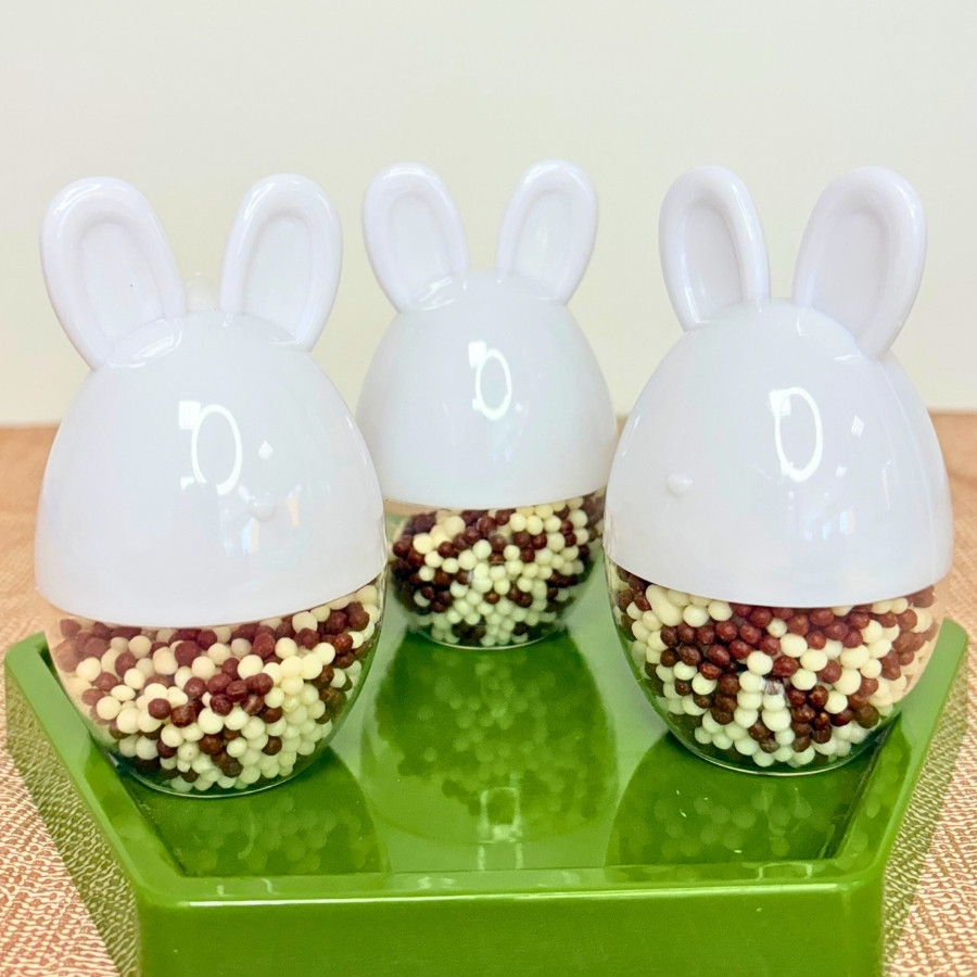 Potinho De Páscoa Com Orelha De Coelho – Branco – 9×5,5cm – 10unidades – Rizzo Potinho De Páscoa Com Orelha De Coelho – Branco – 9×5,5cm – 10unidades – Rizzo