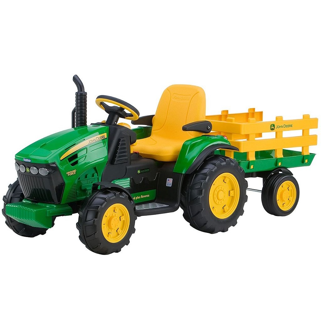 Trator Eletrico PegPerego John Deere Ground Force Caçamba 12V Trator Eletrico PegPerego John Deere Ground Force Caçamba 12V