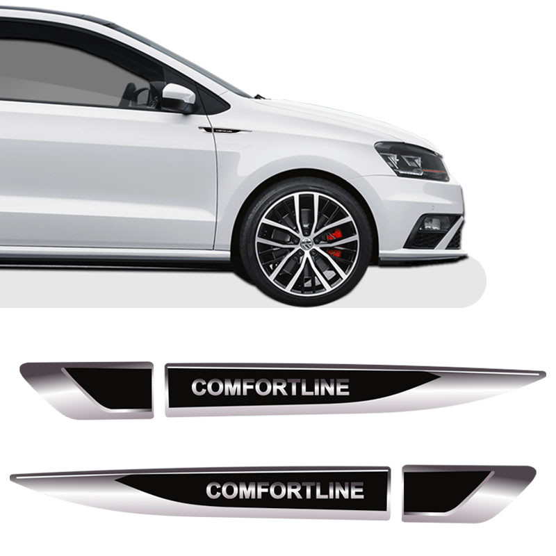 Emblema Resinado Aplique Lateral Volkswagen Comfortline Reto Par Emblema Resinado Aplique Lateral Volkswagen Comfortline Reto Par