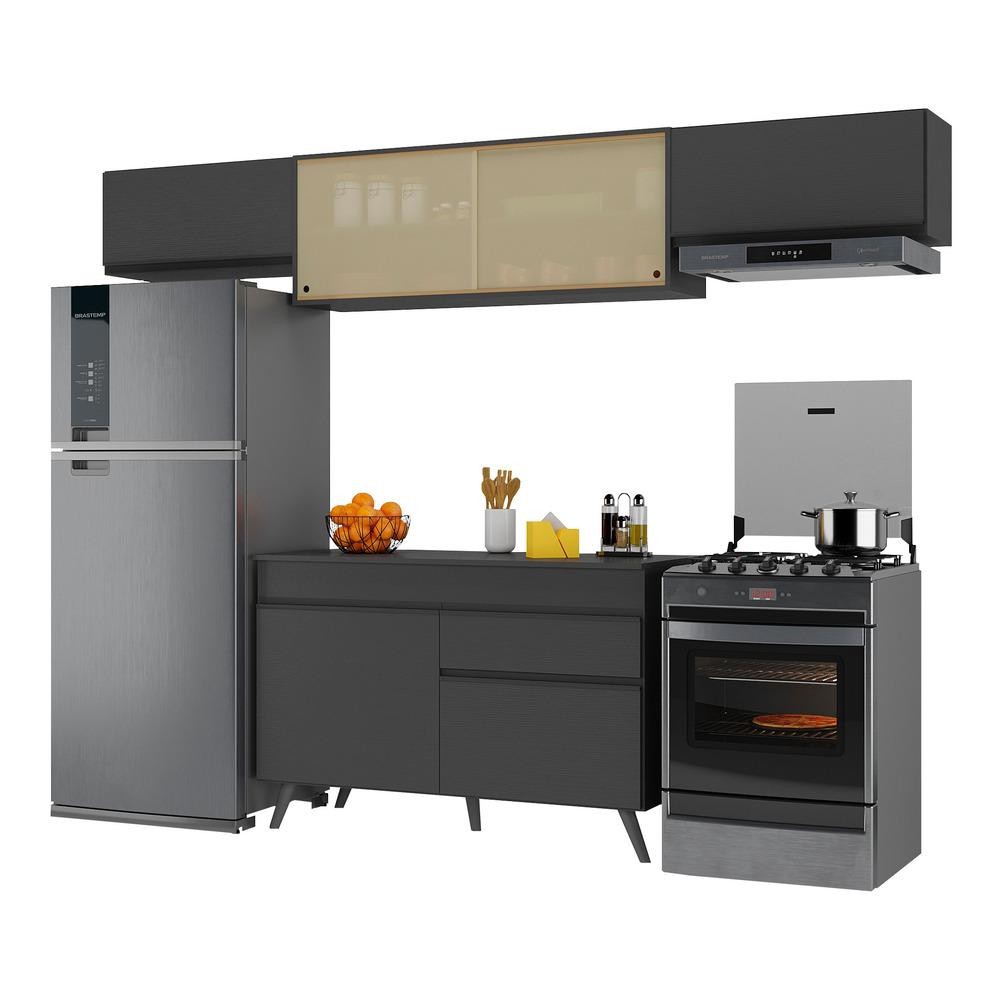 Armário de Cozinha Compacta 260cm Veneza Multimóveis V3698 Armário de Cozinha Compacta 260cm Veneza Multimóveis V3698