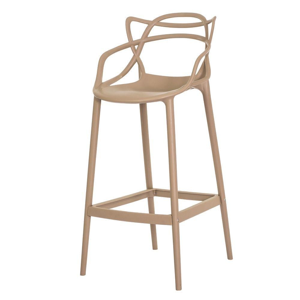 Banqueta Allegra Nude Polipropileno Cozinha Bar Bistrô Banqueta Allegra Nude Polipropileno Cozinha Bar Bistrô