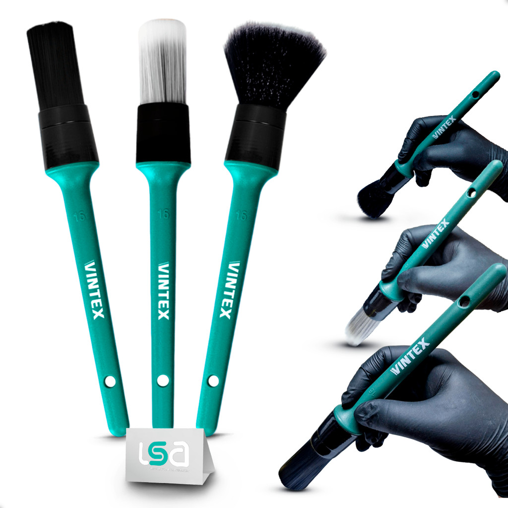 Kit 3 Pinceis Para Detalhamento Completo Vintex Macio Medio Super Macio Vintex Vonixx