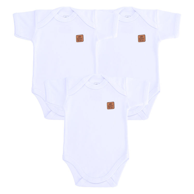 Kit Body Baby Best Básico Branco Liso – 03 Peças Kit Body Baby Best Básico Branco Liso – 03 Peças