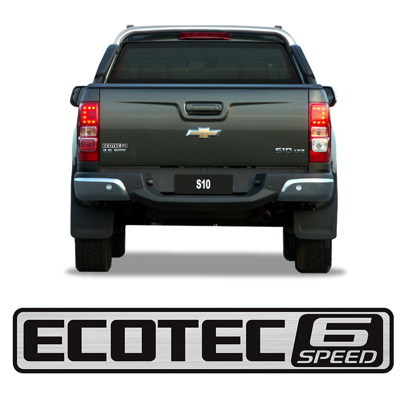 Emblema Ecotec 6 Speed S10 2015/ Adesivo Tampa Traseira Emblema Ecotec 6 Speed S10 2015/ Adesivo Tampa Traseira