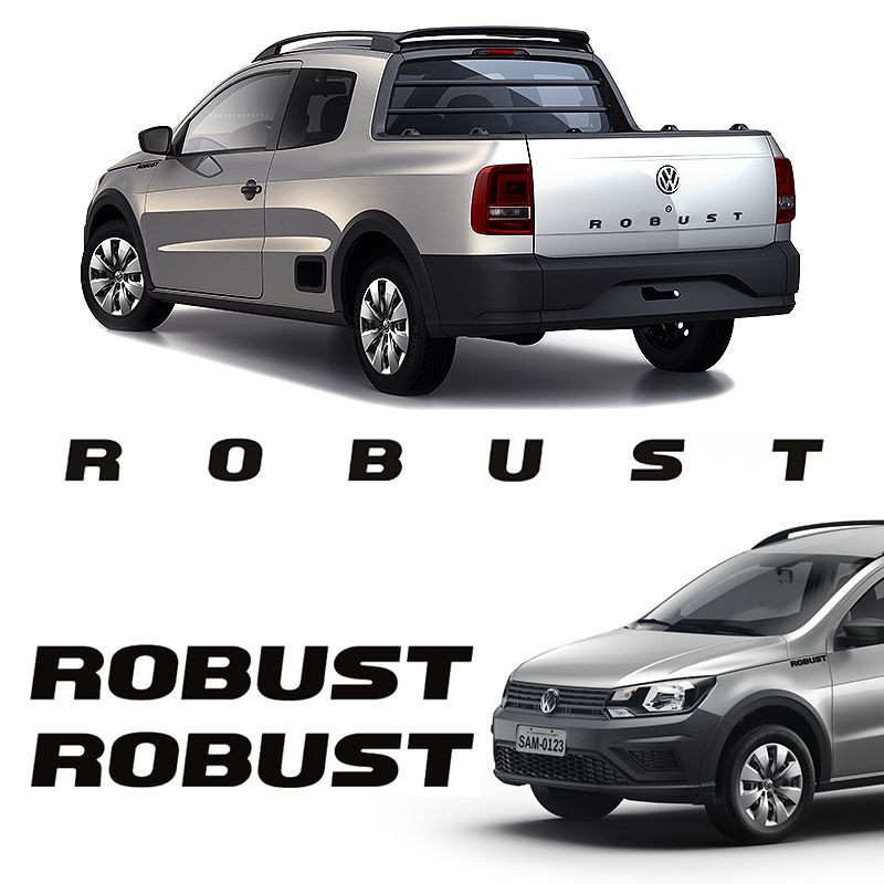 Kit 3 Adesivos Saveiro Robust Emblema Preto Modelo Original Kit 3 Adesivos Saveiro Robust Emblema Preto Modelo Original