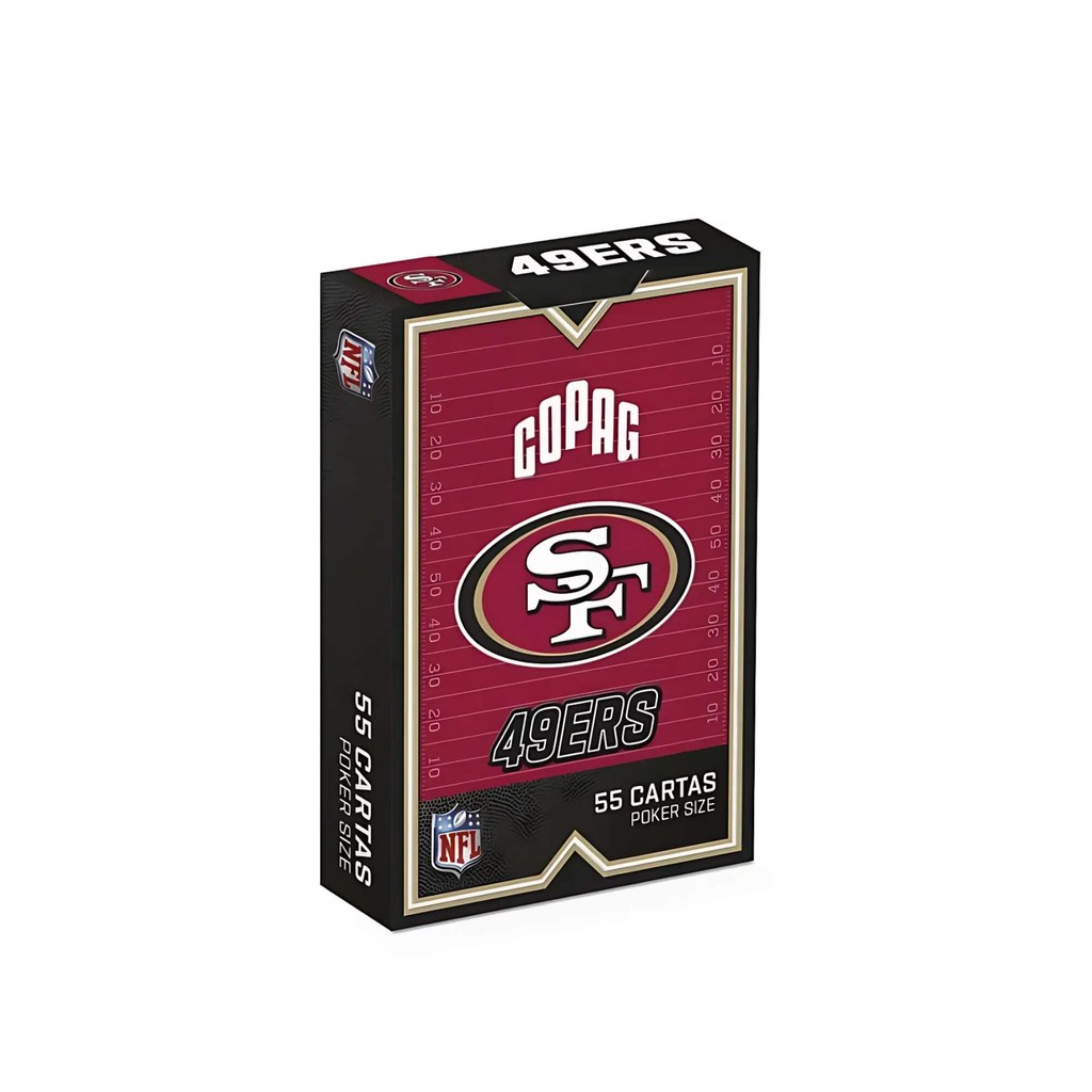 Jogo de Cartas Baralho NFL San Francisco 49ERS 55 Cartas Copag – 34589 Jogo de Cartas Baralho NFL San Francisco 49ERS 55 Cartas Copag – 34589