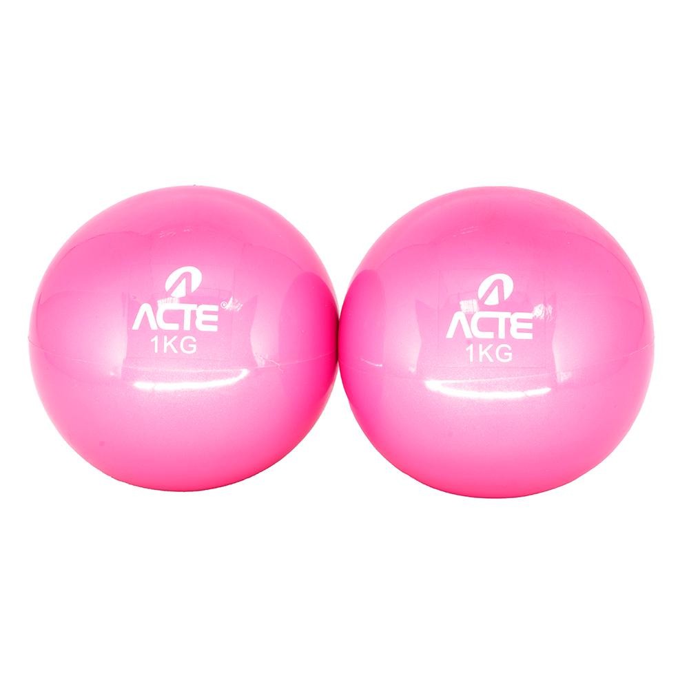 Bolas de Peso 1kg 12cm PVC Areia T55 Rosa Acte Bolas de Peso 1kg 12cm PVC Areia T55 Rosa Acte