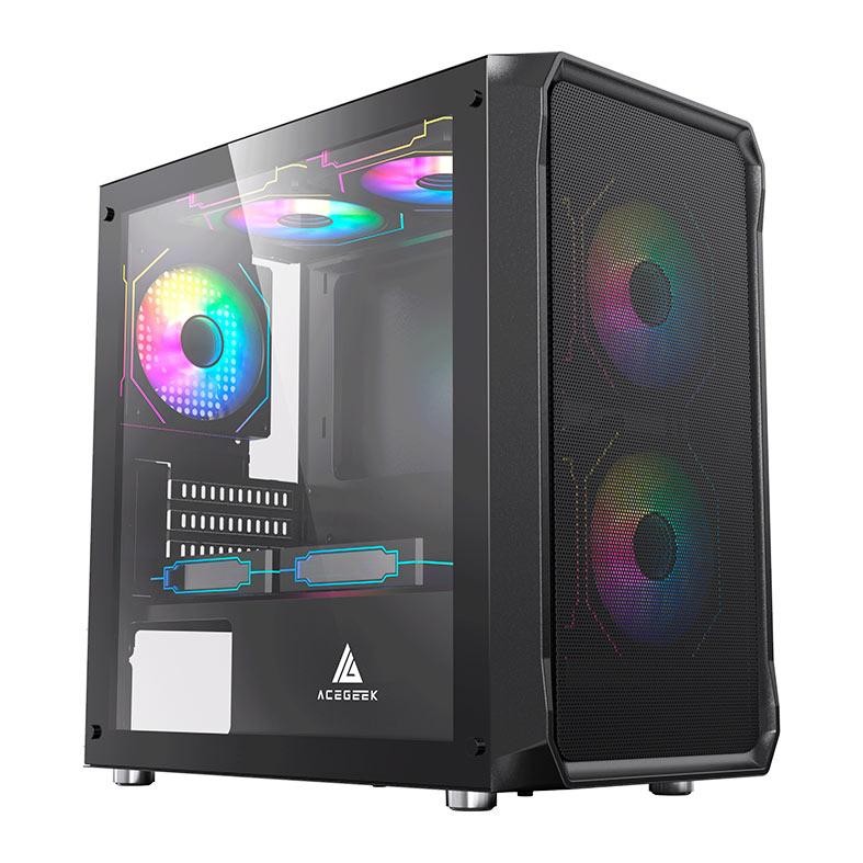 Gabinete Gamer Acegeek Eclipse M350, Mid-Tower, Lateral de Vidro, Preto, AG-ECLIPSE-M350-BK Gabinete Gamer Acegeek Eclipse M350, Mid-Tower, Lateral de Vidro, Preto, AG-ECLIPSE-M350-BK
