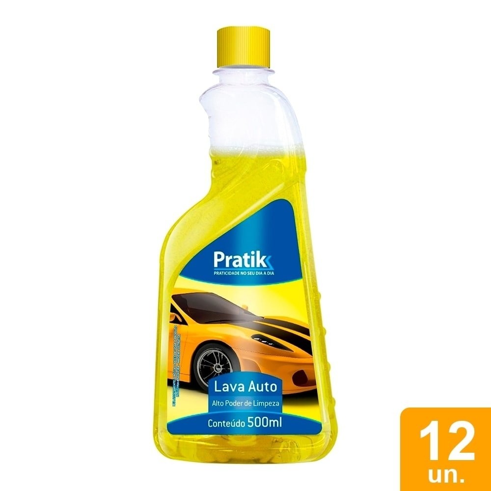 Shampoo Automotivo Pratik 500ml – Embalagem com 12 Unidades Shampoo Automotivo Pratik 500ml – Embalagem com 12 Unidades