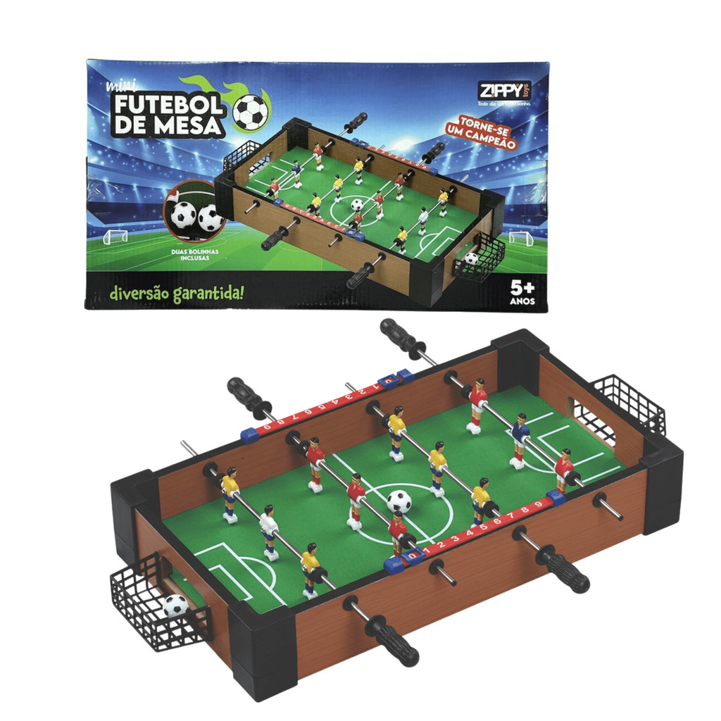 Jogo Mini Mesa de Pebolim 40,5cm +5 Anos Zippy Toys – 10348 Jogo Mini Mesa de Pebolim 40,5cm +5 Anos Zippy Toys – 10348