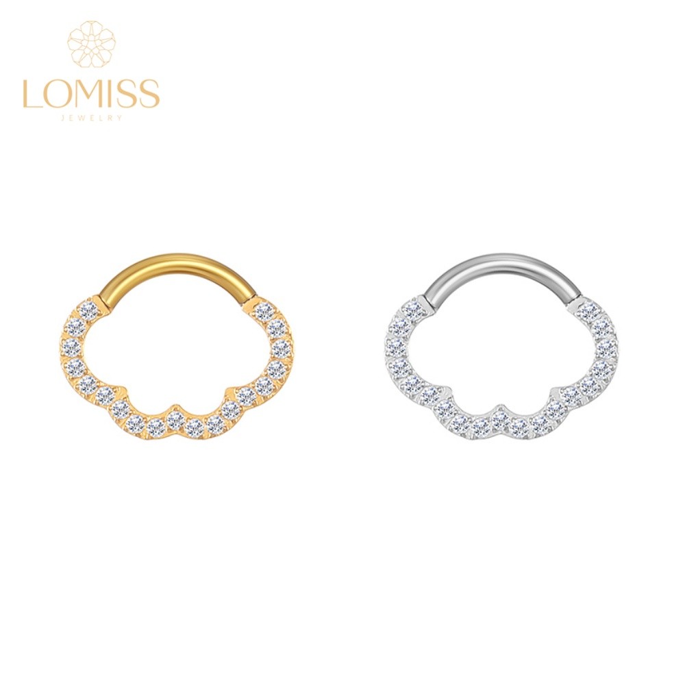 Lomiss Piercing Rook Septril Conch Meia Argola Aço Cirúrgico Nuvem Lomiss Piercing Rook Septril Conch Meia Argola Aço Cirúrgico Nuvem
