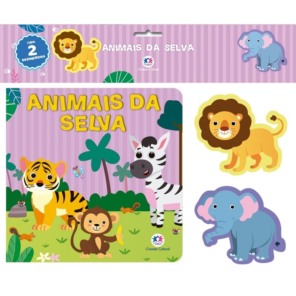 Livro Banho Animais da selva Livro Banho Animais da selva