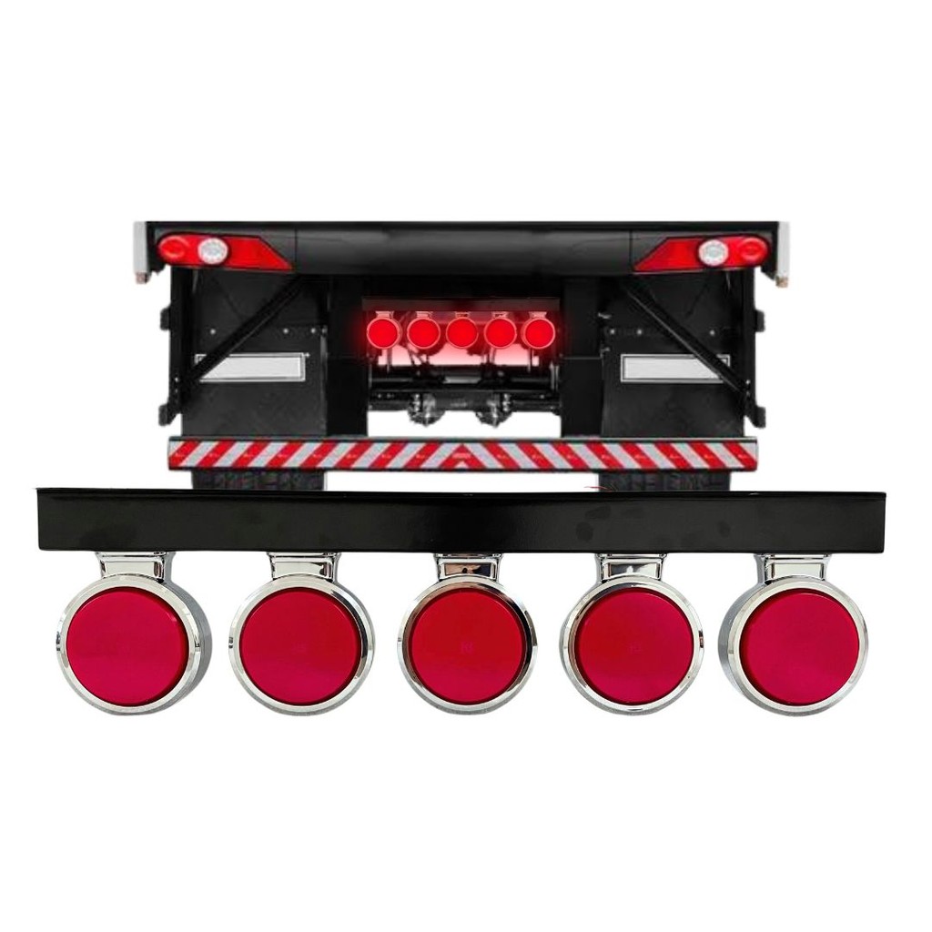 Kit 3 Lanternas Bojuda Foguinho Maria Full Led Acabamento Cromada Lente Vermelha Com Suporte Kit 3 Lanternas Bojuda Foguinho Maria Full Led Acabamento Cromada Lente Vermelha Com Suporte