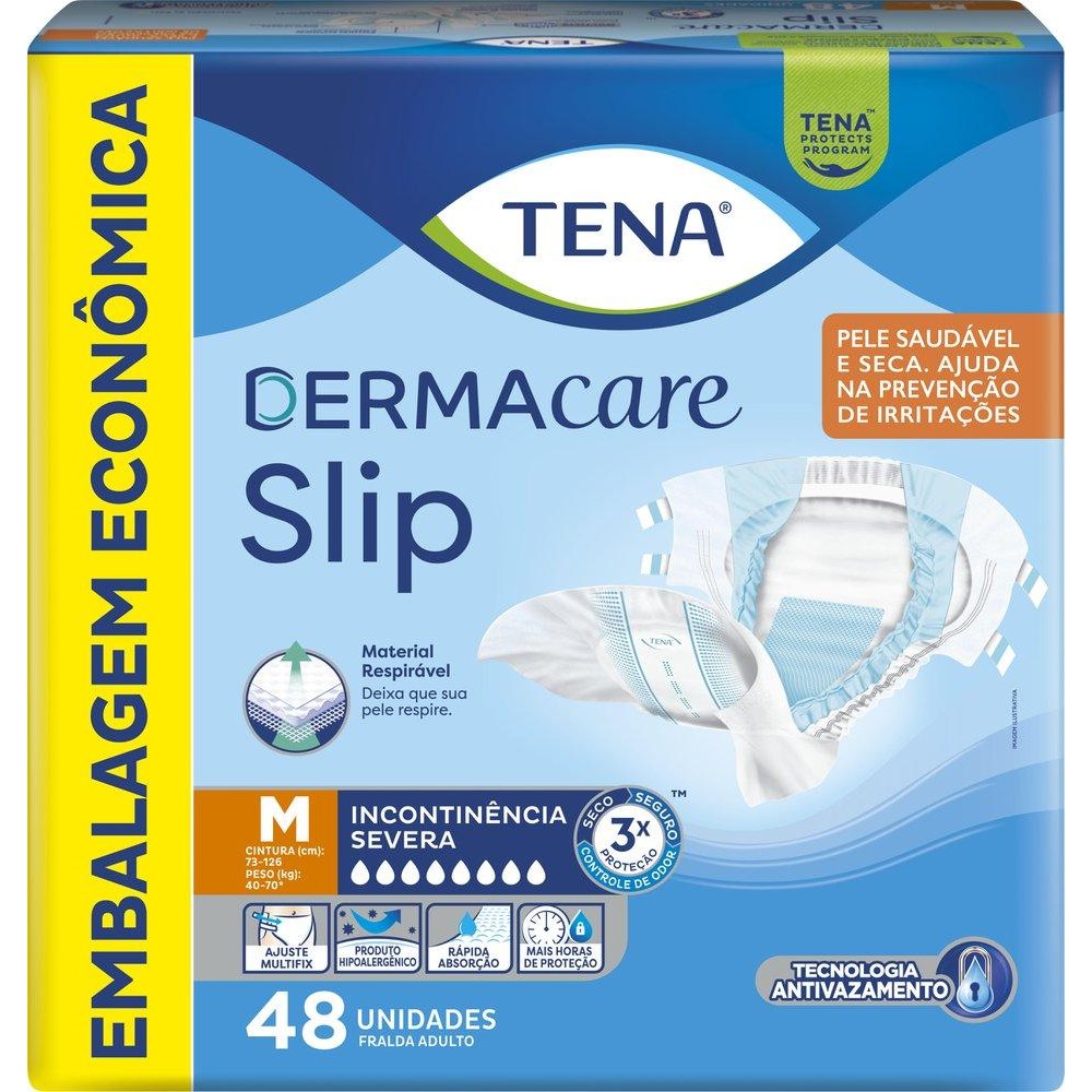 Fralda Geriátrica Tena Slip Dermacare M 48 Unidades Fralda Geriátrica Tena Slip Dermacare M 48 Unidades